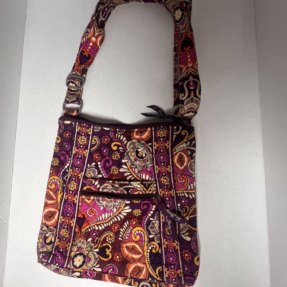 Vera Bradley Hipster Crossbody Bag Safari Sunset Purple